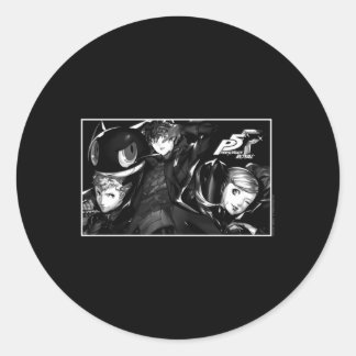 Adesivo Persona 5 Caracteres No Retângulo