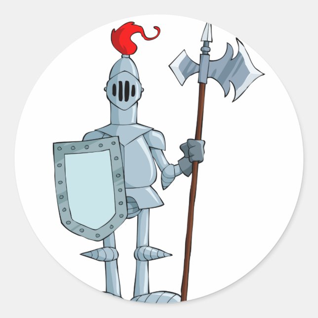 Adesivo Personagem Cavaleiro de Armadura Medieval (Frente)