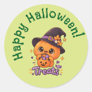 Adesivo Personagem de Abóbora Fofa 🎃🧡