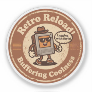 Adesivo Personagem de Computador de Arte Pixel "Ancorando 