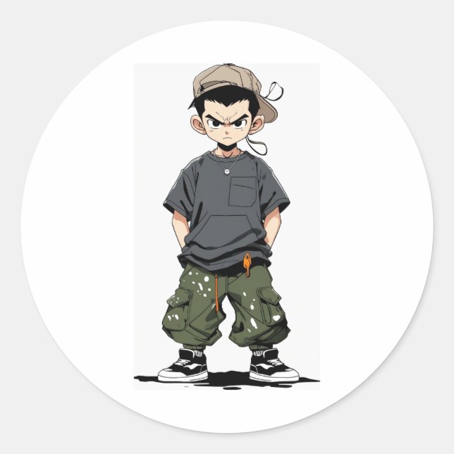 Adesivo personagem de desenho animado (Frente)