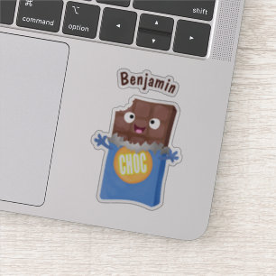 Adesivo Personagem de desenho animado bar doce de chocolat