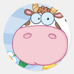 Adesivo Personagem de desenho animado da vaca