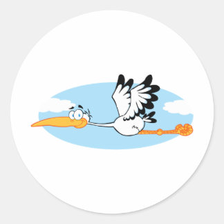Adesivo Personagem de desenho animado de Mascote de Stork