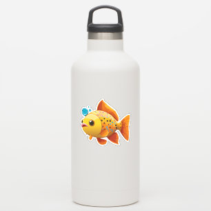 Adesivo Personagem de desenho animado de peixinho dourado