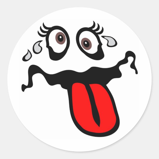 Adesivo Personagem de desenho animado divertido (Frente)