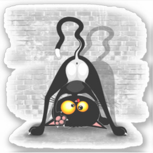 Adesivo Personagem de desenho animado Engraçado de Cabeç