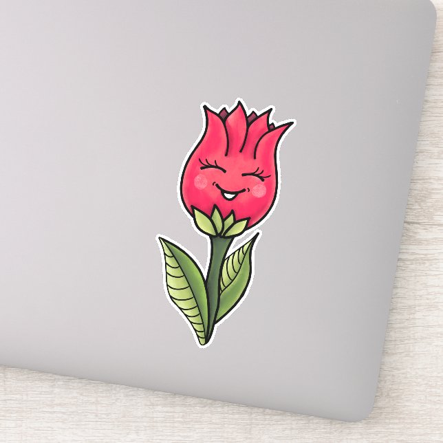 Adesivo Personagem de desenho animado Primavera do ventila (Detalhe)