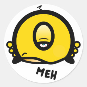 Adesivo Personagem de Desenho Estranho Olho Único Meh