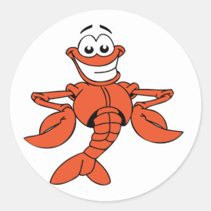 Adesivo Personagem de Lagosta de Desenho Animado Sorrident