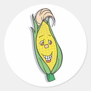 Adesivo personagem do milho sorridente
