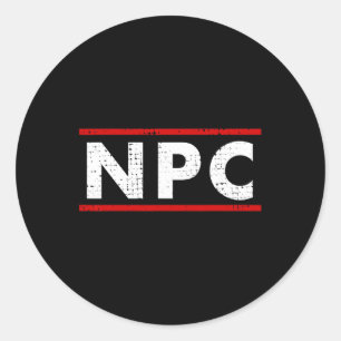 Adesivo Personagem Não Jogador 1 - Meme de NPC