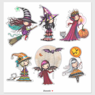Adesivo Personagens Caprichosos de Halloween por Molly Har