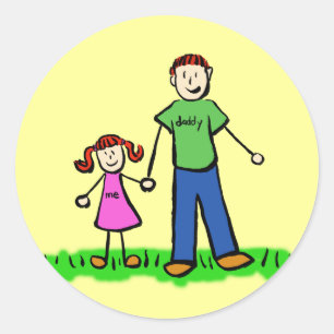 Adesivo Personagens da Família Pai e Filha