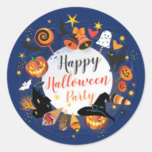 Adesivo Personagens de Festa de Halloween Design Moderno P