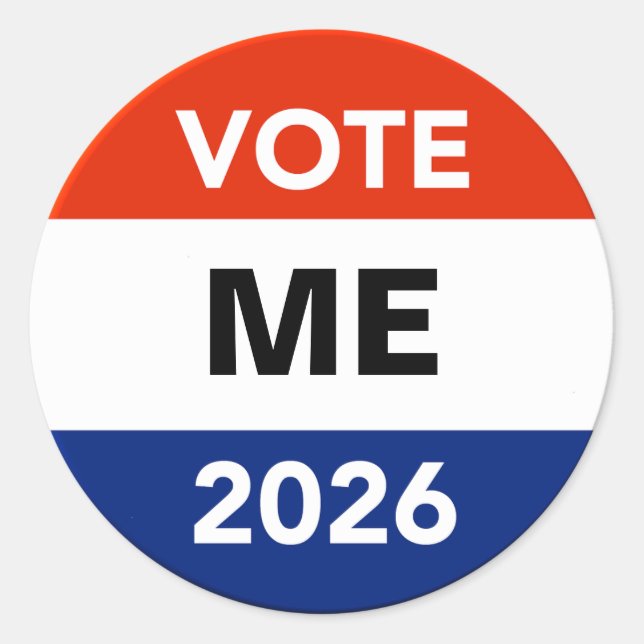 Adesivo Personal Vote 2026 Midterm Election Campaign (Frente)