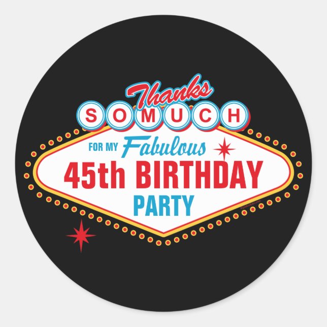 Adesivo Personalidade de Las Vegas Obrigado (Frente)