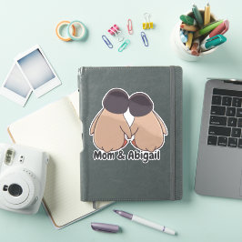 Adesivo Personalised Mom & Daughter Cute Penguin Sticker