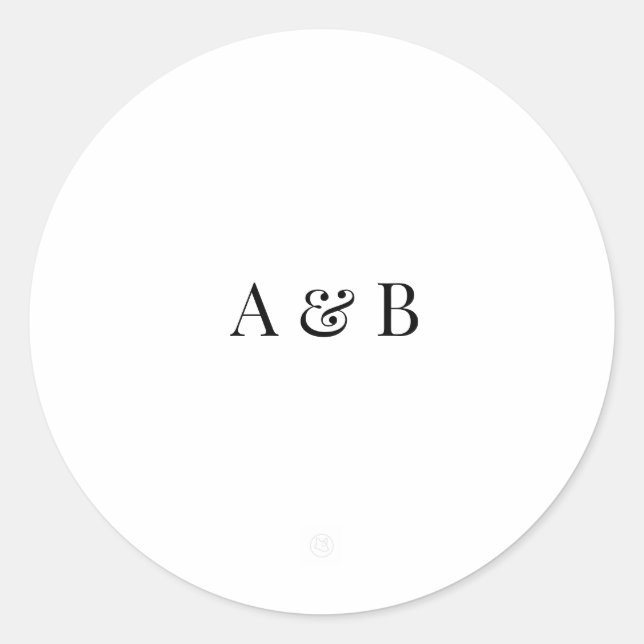 Adesivo Personalised Wedding Envelope Sticker | Initials (Frente)