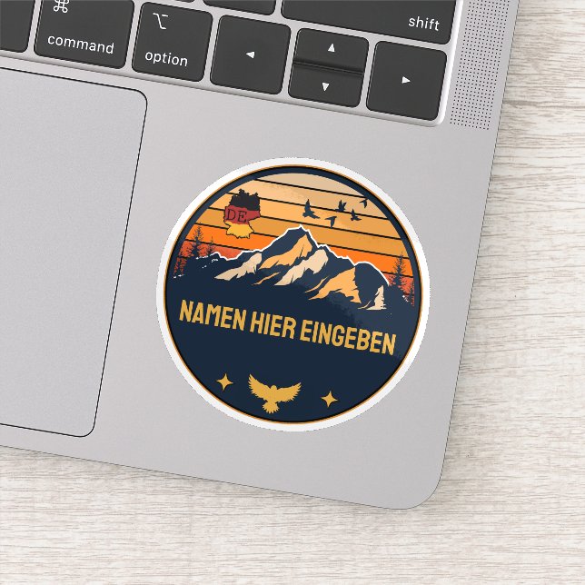 Adesivo Personalisierter Ortsname Alemanha Runddesign (Detalhe)
