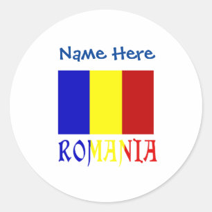 Adesivo Personalização Azul da Bandeira da Romênia e Romen