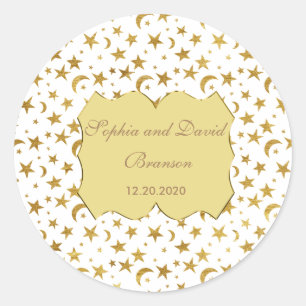 Adesivo Personalização de Casamento de Fita de Ouro de C
