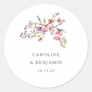 Adesivo Personalização de Casamento de Flores Selvagens Ro