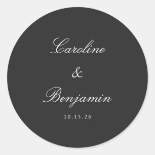 Adesivo Personalização de Casamento Elegante de Script Pre