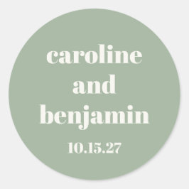 Adesivo Personalização de Casamento Moderno Chic Verde Bol