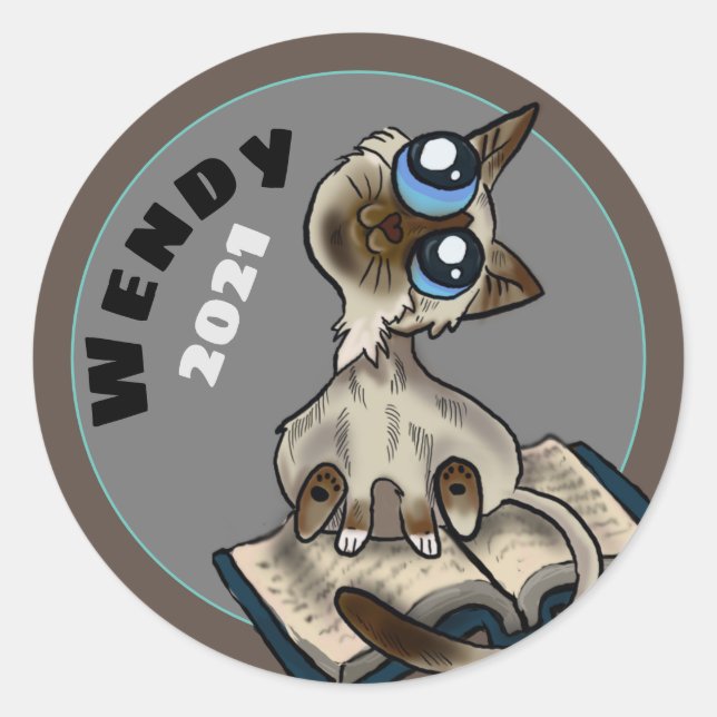 Adesivo Personalização de Cat do Estudo Auxiliar (Frente)