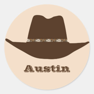 Adesivo Personalização de chapéu de cowboy ocidental