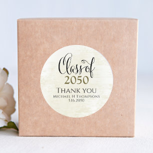 Adesivo Personalização de Graduação de Script Preto e Dour