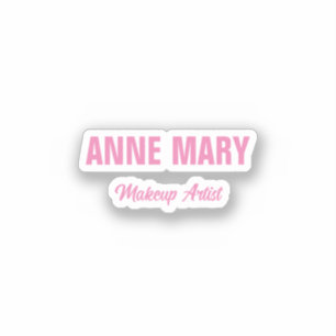 Adesivo Personalização de Negócios do Artista de Maquiagem