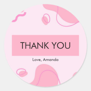 Adesivo Personalização minimalista moderna cor-de-rosa
