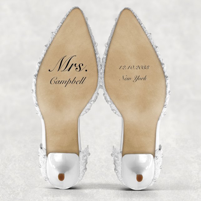 Adesivo Personalizada Declaração de Calçados de Casamento  (Personalized Mrs Bride Wedding Shoes Decal
)