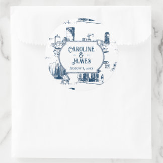 Adesivo Personalizado 3" Casamento Marinho de Bost