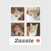 Personalizado 4 Colagem de Fotos Simples Quadrado 