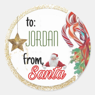 Adesivo Personalizado a partir do Natal de ouro de Papais