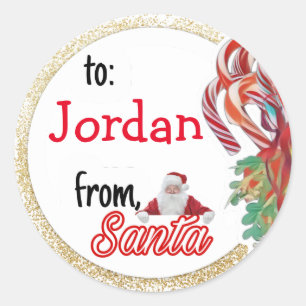 Adesivo Personalizado a partir do Natal de ouro de Papais