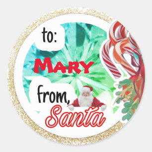 Adesivo Personalizado a partir do Natal de ouro de Papais