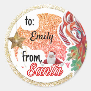 Adesivo Personalizado a partir do Natal do rosa de ouro do
