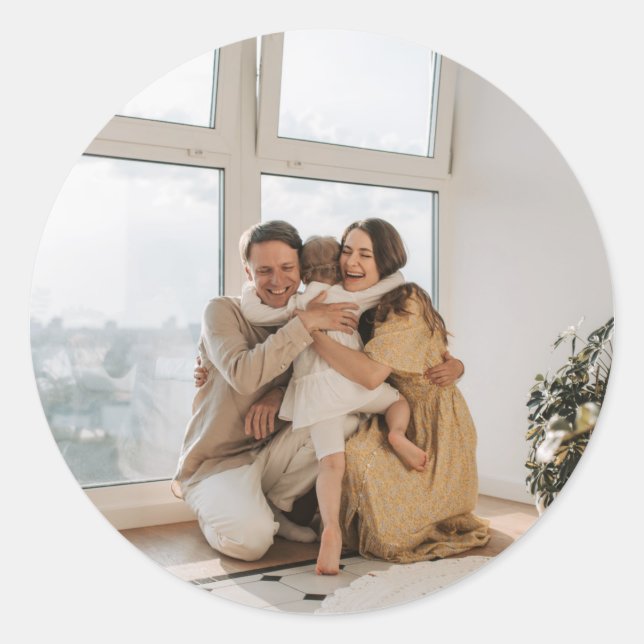 Adesivo Personalizado, Adicionar Foto e Texto (Frente)