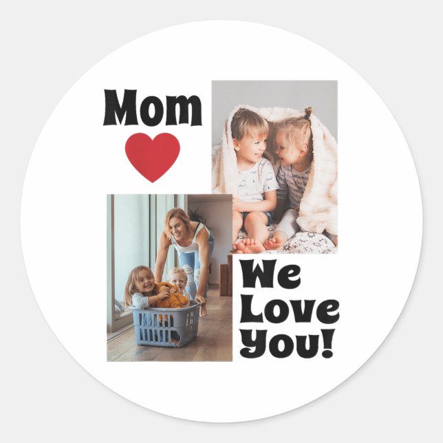 Adesivo Personalizado Amo-Te Foto Mãe - Personalize Com Ph (Frente)
