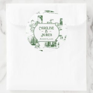 Adesivo Personalizado Casamento Floresta Verde Toi