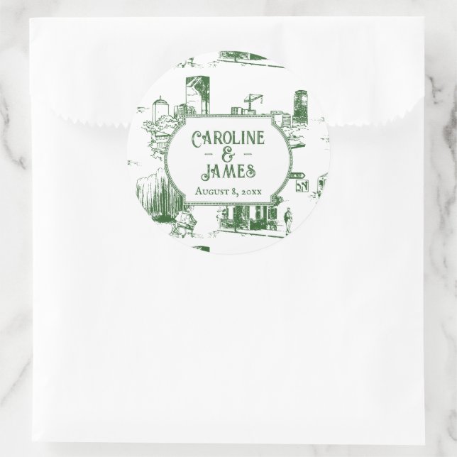 Adesivo Personalizado Casamento Floresta Verde Toi (Bolsa)