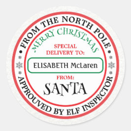 Adesivo Personalizado com Nome do Papai Noel do Po