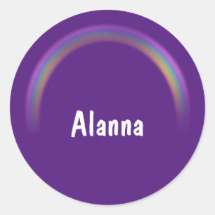 Adesivo Personalizado com o nome Purple Rainbows