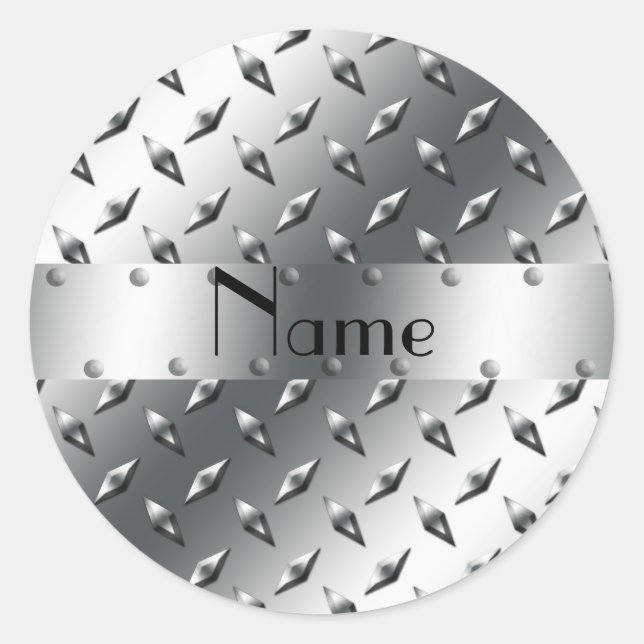 Adesivo Personalizado com o seu nome: diamante plate plate (Frente)