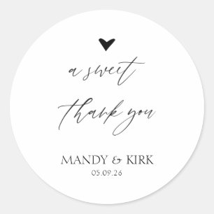 Adesivo Personalizado de Agradecimento Casamento