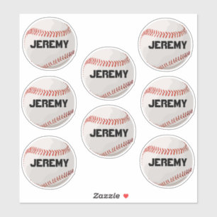 Adesivo personalizado de baseball adicione seu nome ou equ